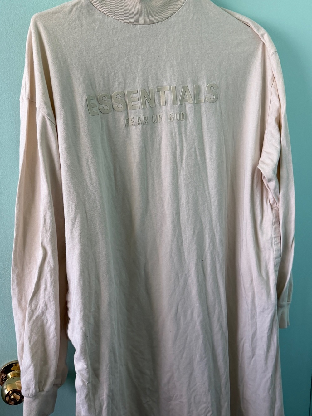 ESSENTIALS Fear of God Long Sleeve Dress - off white